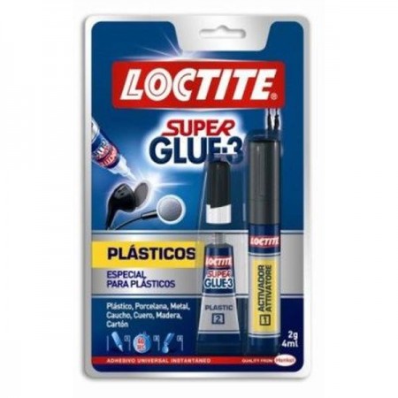 ADHESIVO INSTANTANEO LOCTITE PLASTICOS ACTIVADOR SUPER PLASTICS 2+4 ML