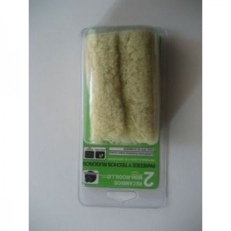 RODILLO PINTURA UNIVERSAL RECAMBIO MINI SUPERFICIES RUGOSAS HILO VERDE 11 CM 8211 2 PZ