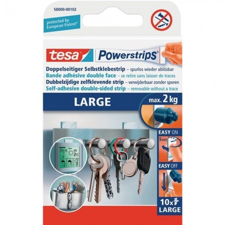 TIRA ADHESIVA POWERSTRIPS 58000 PACK AUTOSERVICIO DE 10 TIRAS 20 X 50 MM