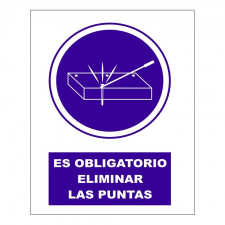 CARTEL ES OBLIGATORIO ELIMINAR LAS PUNTAS