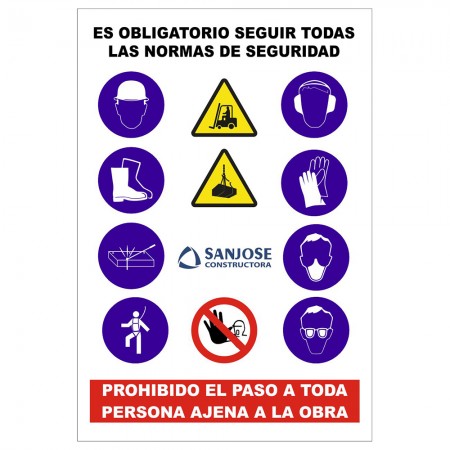 CARTEL PVC COMBINADO VERTICAL LOGO SAN JOSE COMBINADO 1000 700