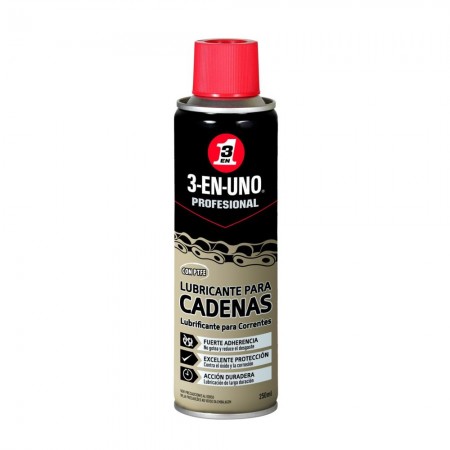 ACEITE LUBRICANTE 3-EN-UNO CADENA PTFE SPRAY 34602 250 ML