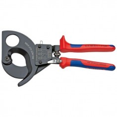 ALICATE CORTACABLE KNIPEX TIPO CARRACA MANGO BIMATERIAL 280MM