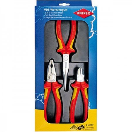 ALICATE ELECTRICISTA KNIPEX AISLADO 1000V 00 20 12 3 PZ