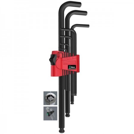 JUEGO LLAVE HEXAGONAL LARGA 1,5-10MM 9 PZ