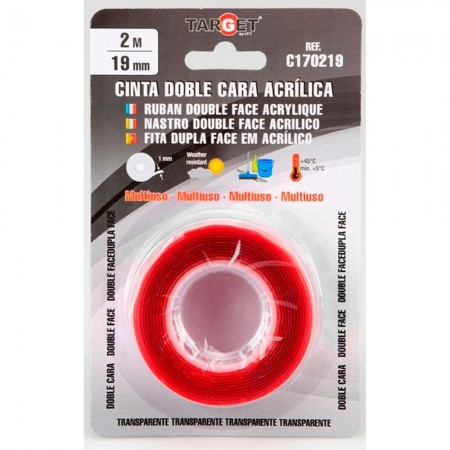CINTA ADHESIVA DOBLE CARA MULTIUSO 19MM