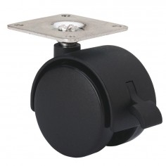 RUEDA GIRATORIA CON FRENO DK NEGRO ALEX