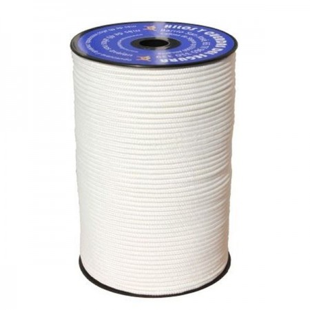 CUERDA FIJACION TRENZADA 05MM BLANCO BRILLANTE D4 NYLON CO 5116050200 200 MT