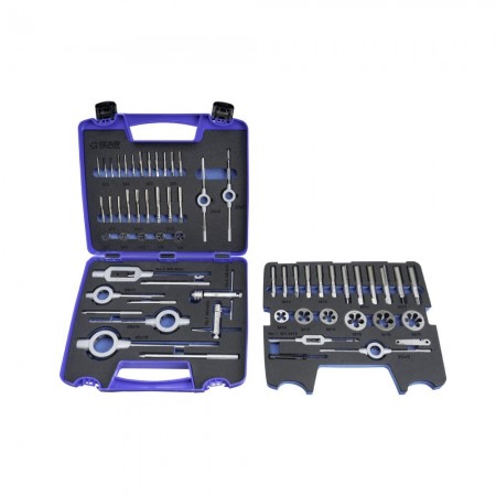 JUEGO MACHOS Y TERRAJAS MANO M3-M20 MALETIN 55PZ
