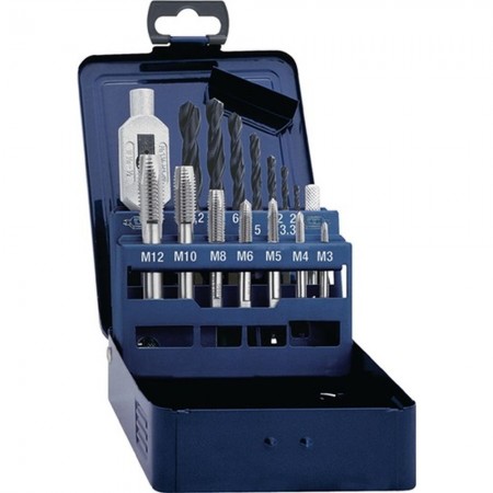 JUEGO MACHOS MANO M3-M12 +BROCAS 15PZ PROMAT