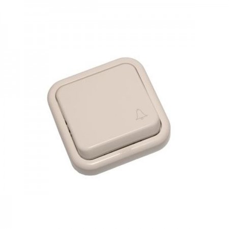 PULSADOR CAMPANA SUPERFICIE 10A 250V BLANCO KRISTAL