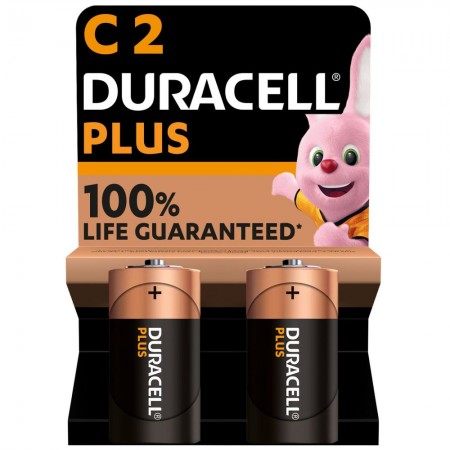 PILA ALCALINA LR14 1,5V C POWER PLUS DURACELL 2pz
