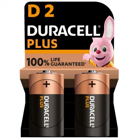 PILA ALCALINA LR20 1,5V D POWER PLUS DURACELL 2pz