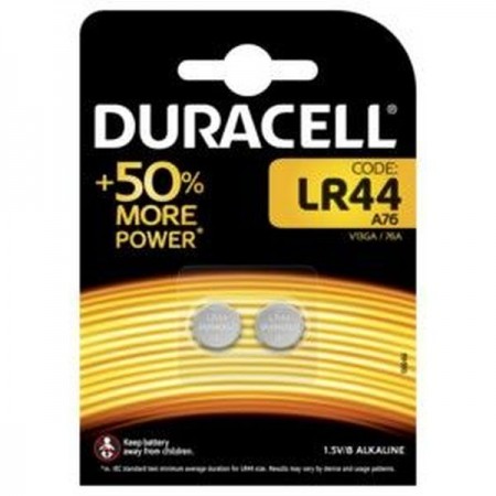 PILA BOTON LR44 LITIO DURACELL 2pz