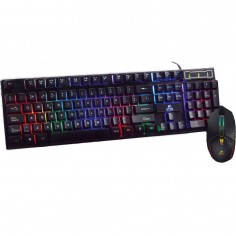 TECLADO+RATON DPI CABLEADO RETROILUMINADO ABS NEGRO