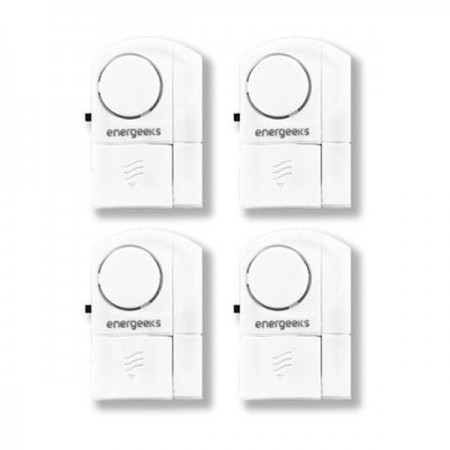 ALARMA PUERTA VENTANA MINI PLASTICO BLANCO PACK 4ud
