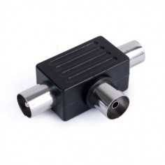 TE ANTENA COAXIAL 2 MACHOS 1 HEMBRA NEGRO AXIL