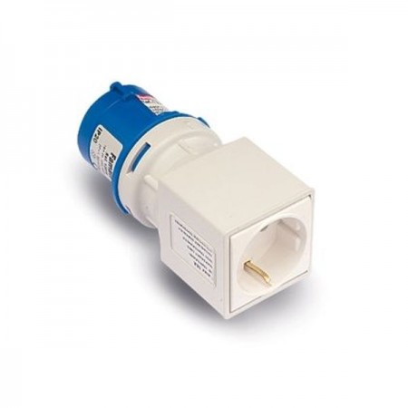 ADAPTADOR CLAVIJA CETAC 2P+T-BASE 2P+TTL AZUL 13910 FAMATEL