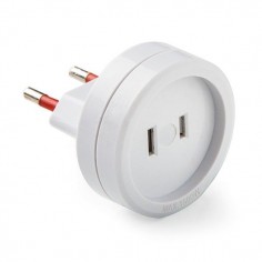 ADAPTADOR EUROPEO-AMERICANO 6A 250V BLANCO FAMATEL