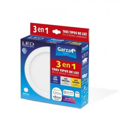 FOCO DOWNLIGHT LED EMPOTRAR REDONDO SLIM 20W Ø22,5cm