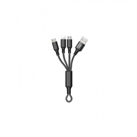 CABLE MULTICONECTOR LIGHTHING TIPO C MICRO USB 2A 16CM MYWAY