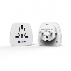 ADAPTADOR TODO EL MUNDO-EUROPEO BLANCO TRAVEL BLUE