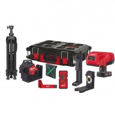 NIVEL LASER 38MT M12 3PLKIT-401P MILWAUKEE AUTONIVELANTE LUZ VERDE