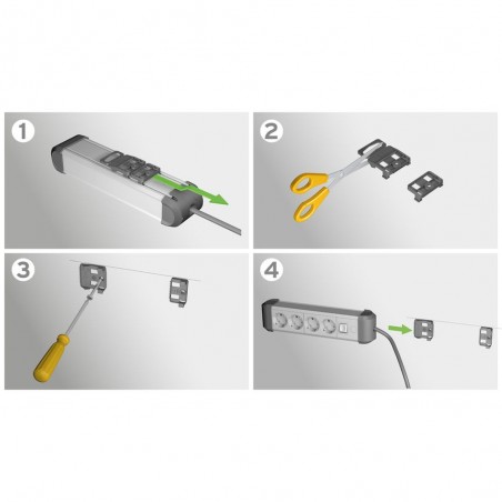 BASE DE TOMAS MÚLTIPLES PREMIUM-PROTECT-LINE CON PROTECCIÓN CONTRA SUBIDAS DE TENSIÓN Y CARGA USB (2)