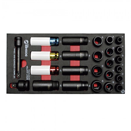 BANDEJA COMBINABLE 1 3 25pz VASOS IMPACTO HEX. 1 2" DOGHER