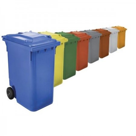 CONTENEDOR BASURA W-WEBER CON RUEDAS VERDE 360 LT