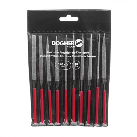 JUEGO LIMAS AGUJA DE DIAMANTE 140mm 10pz