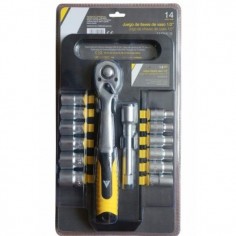 JUEGO LLAVE VASO HEXAGONAL. 72 DIENTES 1 2