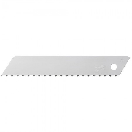 CUCHILLA CÚTER SÓLIDA DE 18mm PLATEADA CON DENTADO ONDULADO
