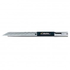 CÚTER BLOQUEO AUTO MANGO ACERO INOX+CUCHILLA 30º SAC-1 9mm