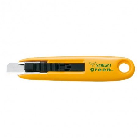 CÚTER DE SEGURIDAD COMPACTO DE PLÁSTICO RECICLADO SK-7 GREEN
