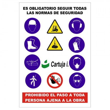 CARTEL COMBINADO VERTICAL LOGO CARTUJA