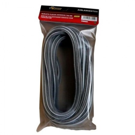 BURLETE VENTANA FLECOS 7X5MM 6MT ADHESIVO
