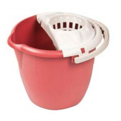 CUBO REDONDO 1ª + ESCURRIDOR 13LT ROJO