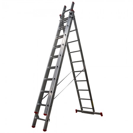 ESCALERA ALUMINIO TRIPLE L66 3+3+3MT 3X11PD