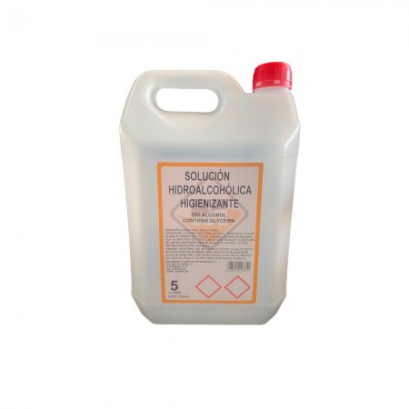 GEL HIDROALCOHOLICO ENVASE 5 LITROS  € L 
