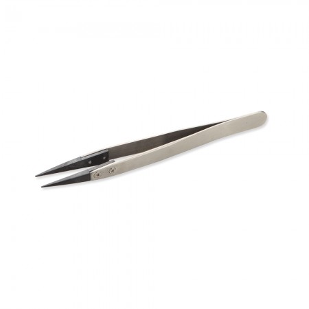 PINZA ESD PUNTA EXTRAFINA FIBRA CARBONO 130mm