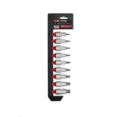 JUEGO LLAVE VASOS PUNTA TORX INVIOLABLE 1 2" BLISTER 9pz
