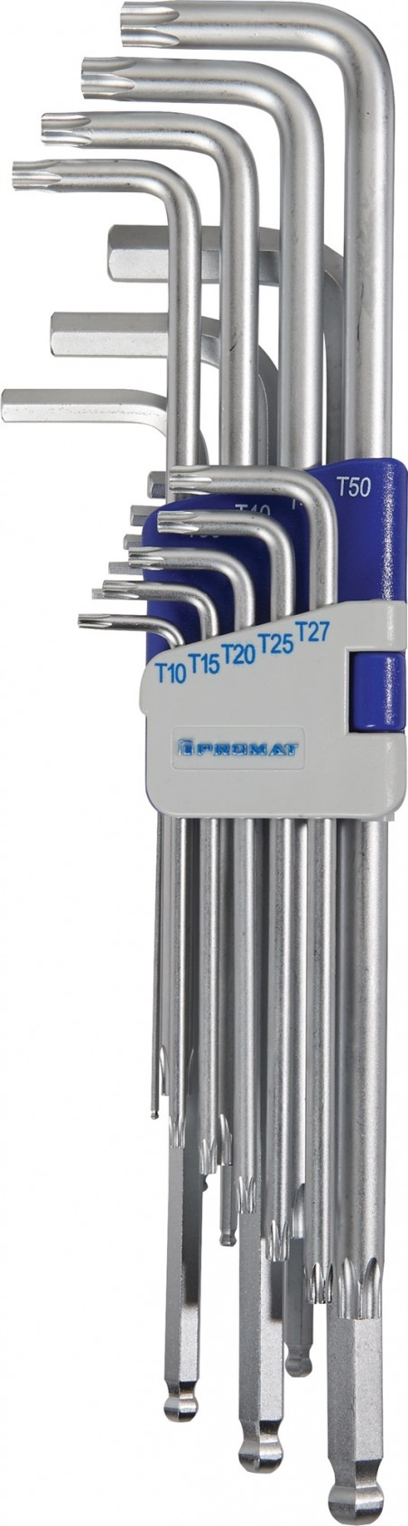 JUEGO LLAVE ALLEN TORX 9PZ T10-T50+BOLA LARGA 9PZ 1,5-10MM PROMAT (5)
