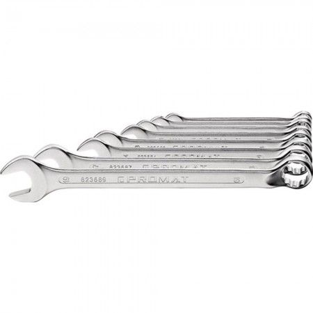 JUEGO LLAVE COMBINADA BIHEXAGONAL BOCA 15º PROMAT