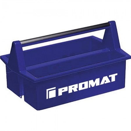 CAJA HERRAM 420x250x120MM PLASTICO AZUL 2 COMPART+ASA PROMAT