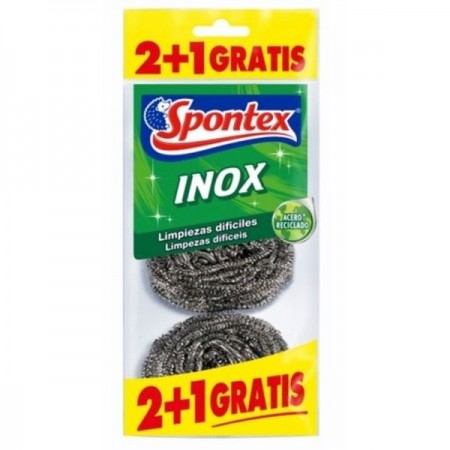 ESTROPAJO LIMP INOX 6,5CM 3 PZ