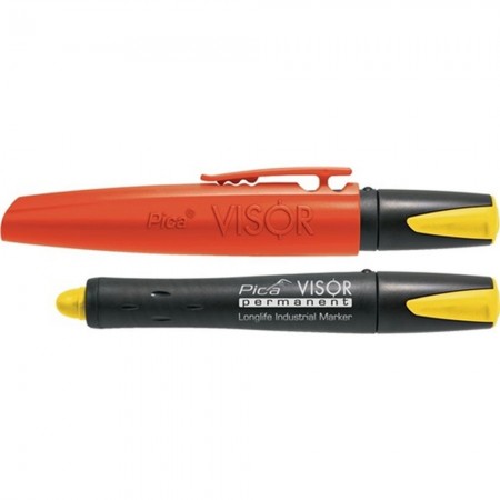 MARCADOR INDUSTRIAL VISOR PERMANENT AMARILLO  RESISTENTE AL AGUA