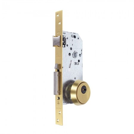 CERRADURA SEG MAD EMBUTIR R200NT66T E-50MM ESCUDO LATON TESA