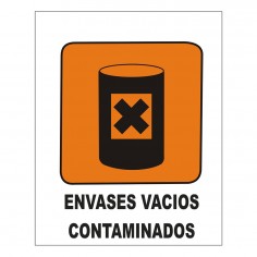 CARTEL ENVASES VACIOS CONTAMINADOS