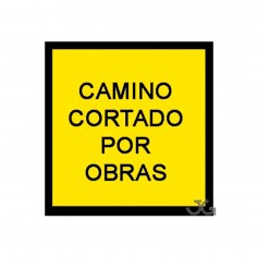SEÑAL DE BOLSA CALLE CORTADA POR OBRAS